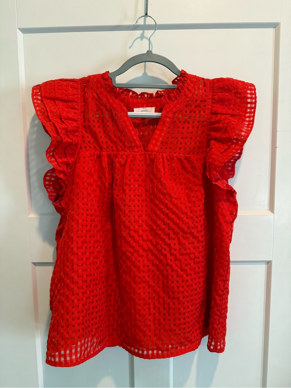 Gorgeous Red Ruffle Top
